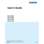 Brother RJ-2030 manual cover