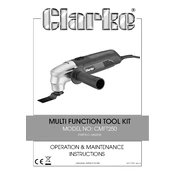 Clarke 6462200 CMFT250 Multi Function Tool Kit manual cover