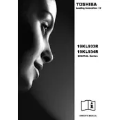 Toshiba 19KL933R TV manual cover