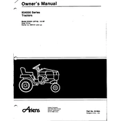 Ariens 934000 Series 934001 Tractor manual cover