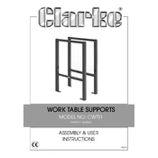 Clarke 6600020 CWTS1 Work table Support manual cover