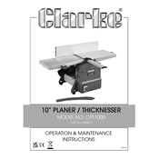 Clarke 65008700 CPT1000 10 Inch Planer Thicknesser manual cover