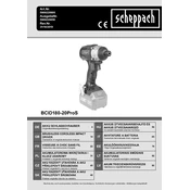 Scheppach BCID180-20ProS 5909229900 Drill manual cover