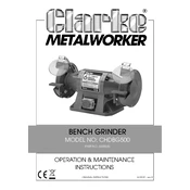 Clarke 6500535 CHDBG500 Bench Grinder manual cover