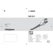 Bosch ALB 18 LI Blower manual cover