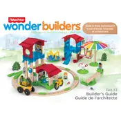 Fisher Price Mattel Wonder Builders Slide and Ride Schoolyard GKL33 Toy manual cover