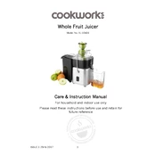 Cookworks 7097281 XJ-10401 Juicer manual cover