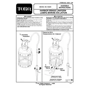 Toro Harbor Brass Lantern Light 52625 Light Kit manual cover