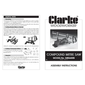 Clarke 6461510 MBS600B Compound Mitre Saw manual cover