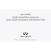 Infiniti Q50 Hybrid 2018 Sedan manual cover