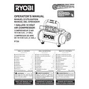 Ryobi P739 Compressor manual cover