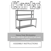 Clarke 7637855 CWB1830S Heavy Duty Workstation manual cover