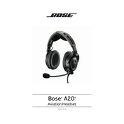 Bose A20 Aviation Headset manual cover