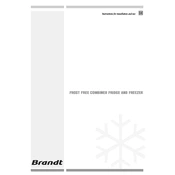 Brandt CFB200WU Refrigerator manual cover