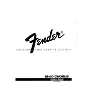 Fender M-80 Chorus 120V Version Combo 22-5905 Amplifier manual cover