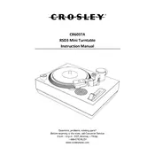 Crosley CR6037A Turntable manual cover