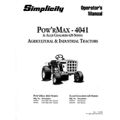 Simplicity Allis-Chalmers 620 Series 2020303 Tractor manual cover