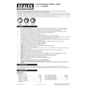 Sealey SPC2000 Crane manual cover