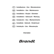 Brandt FC510XS1 Oven manual cover