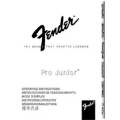 Fender Pro Junior 021-3103-000 120V 60Hz US Amplifier manual cover