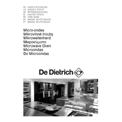 De Dietrich DME1121W Microwave Oven manual cover