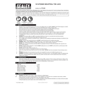 Sealey ITJ10 Toe Jack manual cover