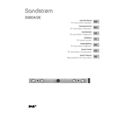 Sandstrom SSBDA13E manual cover