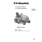 Simplicity Regent Series 2691011-00 Tractor manual cover