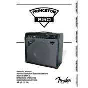 Fender Princeton 650 2367401940 110V 60Hz TW Amplifier manual cover