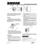 Shure RK244G Microphone manual cover