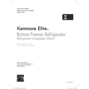 Kenmore 72695 111.7269 Refrigerator manual cover