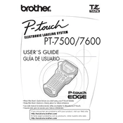 Brother P-touch PT-7500 manual cover