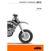 KTM SMR 450 2012 Motorcycle manual cover