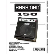 Fender Bassman 150 2005-2010 2345301010 110V 60Hz TW Amplifier manual cover