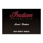 Indian Scout Bobber 2019 Motorcycle manual cover