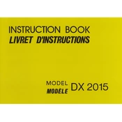 Janome DX2015 manual cover