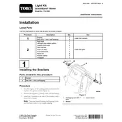 Toro GrandStand 114-3505 Light Kit manual cover