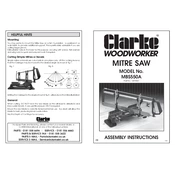 Clarke 6470057 MBS550A Mitre Saw manual cover