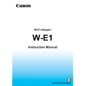 Canon W-E1 manual cover