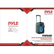 Pyle PPHP844B Speaker manual cover