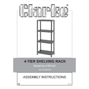 Clarke 6600530 CSP420 4-Tier Shelving Rack manual cover