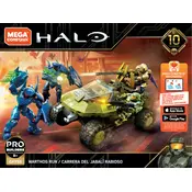 Mega Construx Mattel Halo Warthog Run GFT55 Construction Set manual cover