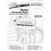 Bontempi 10 8000 Electronic Upright Piano manual cover