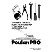 Poulan Pro COGT22H48A Tractor manual cover