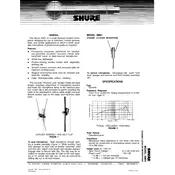 Shure SM51 1985 Microphone manual cover