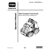 Toro 320-D 22337CP Tool Carrier manual cover