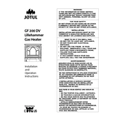 Jotul GF 200 DV Lillehammer Gas Heater manual cover