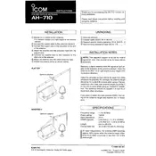 Icom AH-710 Antenna manual cover