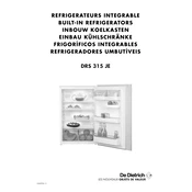 De Dietrich DRS315JE1 Refrigerator manual cover