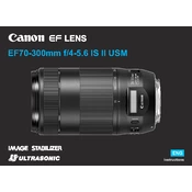 Canon Ultrasonic EF70-300mm f 4-5.6 IS II USM manual cover